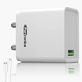 PORTRONICS ADAPTO ONE 3.0A SINGLE PORT REDEFINE SPEED CHARGING ADAPTER