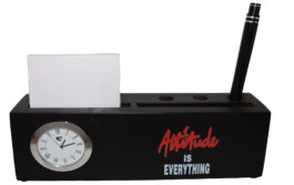 Attitude Is Everything Corporate Table Desk Clock With Motivational Quote Gifted To Your Friends Or Employees