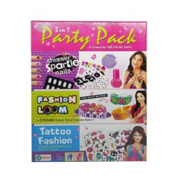EKTA 3 IN 1 PARTY PACK NAIL / LOOM BANDS / TATTOO FASHION GIFT SET FOR GIRLS