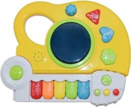 DREAMING PIANO & GUITAR WITH JAZZ DRUM 3 IN 1 MUSICAL TOY MOST PLAYFUL EXPERIENCE TOY FOR KIDS  (Yellow)