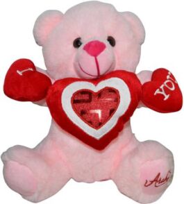 Archies Stuffed Pink Love You Teddy Bear – 22 cm  (Pink)