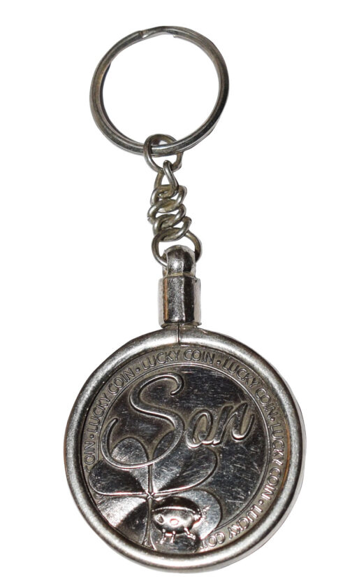 Archies Gray Metal Lucky Coin Key chain  Keyring For Son