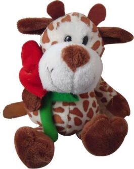 Archies Soft Giraffe With Red Rose For Your Dear One – 20 cm  (Brown)