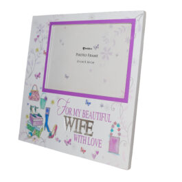 ARCHIES WOODEN TABLETOP PHOTO FRAME “FOR MY BEAUTIFUL WIFE WITH LOVE”