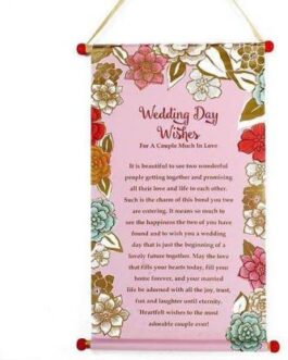ARCHIES MESSAGE SCROLL FOR WEDDING DAY POSTER  (Multicolor)