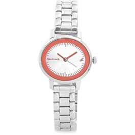 FASTRACK ANALOG  SILVER DIAL  STAINLESS STEEL STRAP WATCH FOR WOMEN 6107SM01