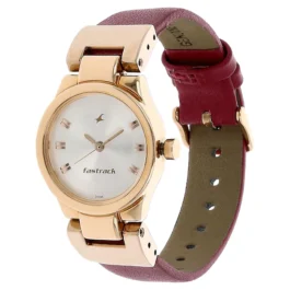 FASTTRACK ANALOG COOPER DIAL LATHER STRAP  WATCH FOR WOMEN 6114WL01