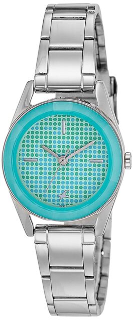 FASTRACK GREEN DIAL ANALOG STAINLESS STEEL WOMEN WATCH 6144SM02