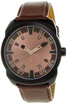 FASTRACK BROWN DIAL BROWN LEATHER STRAP WATCH FOR MEN 9463AL05