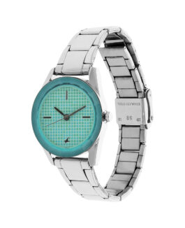 FASTRACK GREEN DIAL ANALOG STAINLESS STEEL WOMEN WATCH 6144SM02