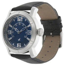 FASTRACK BLUE DIAL ANALOG LEATHER STRAP WATCH FOR MEN 3021SL05