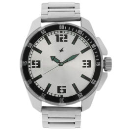 FASTRACK SILVER DIAL ANALOG METAL WATCH FOR MEN 3084SM01