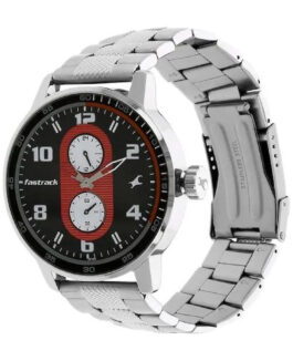 FASTRACK MOTORHEADS GREY DIAL STAINLESS STEEL STRAP WATCH FOR MEN 3159SM01