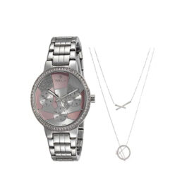 TITAN SHINY MULTI DIAL ANALOG WATCH WITH DOUBLE LAYERED PENDANT GIFT SET FOR WOMEN 95058SM01