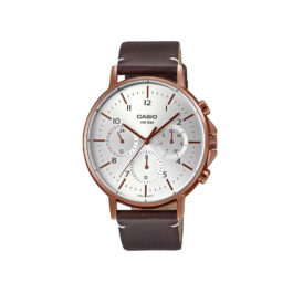 CASIO ENTICER MULTI DIAL ANALOG BROWN LEATHER MEN’S WATCH MTP-E321RL-5AVDF – A1850