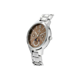 TITAN WORKWEAR ANALOG BROWN DIAL MOON PHASE FUNCTION WATCH FOR WOMENS 2590SM01