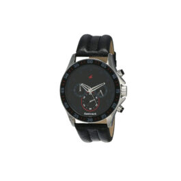 FASTRACK BLACK DIAL CHRONOGRAPH WATCH W LEATHER STRAP FOR MEN 3072SL06