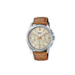 CASIO ENTICER MULTIFUNCTION BROWN LEATHER STRAP MEN’S WATCH MTP-1375L-9AVDF – A1079
