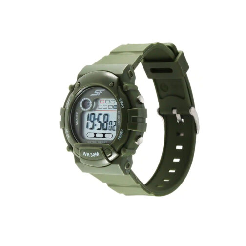 SONATA FIBER DIGITAL GREEN PLASTIC STRAP WATCH FOR KIDS 7982PP12 - Image 2