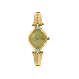 SONATA CHAMPAGNE DIAL GOLDEN STAINLESS STEEL STRAP WATCH FOR WOMEN 8063YM02