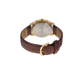 SONATA GOLDEN DIAL LEATHER STRAP WATCH FOR MEN 7100YL01