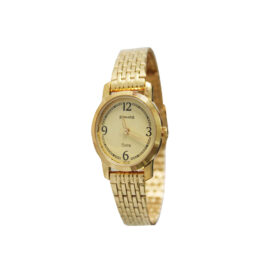 SONATA CHAMPAGNE DIAL GOLDEN STAINLESS STEEL STRAP WATCH NR87018YM02