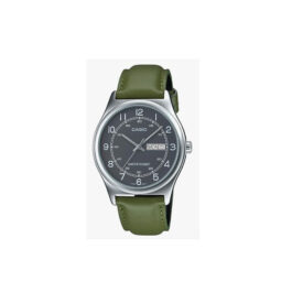 CASIO ENTICER GREEN LEATHER MEN’S WATCH A1767