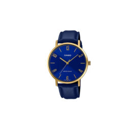 CASIO ENTICER BLUE LEATHER MEN’S WATCH A1820