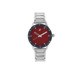 FASTRACK ANALOG RED DIAL WOMEN’S WATCH 6078SM05