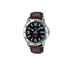 CASIO ENTICER BROWN STRAP MEN’S WATCH A1370