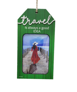 ARCHIES WOODEN RECTANGLE TRAVEL PHOTO FRAME