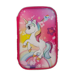 3D SQUARE UNICORN PENCIL CASE BOX